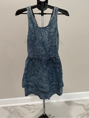 Washed Indigo Denim Tank Dress